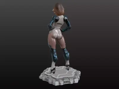 Futuristic Girl Model STL 3D print model