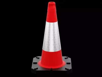 Short Street Cone Low-poly 3D model