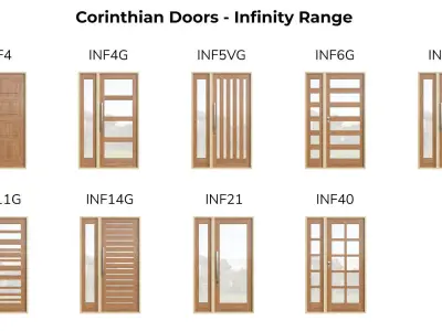 Corinthian Doors - Infinity Range Low-poly 3D model