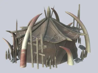Orc house Low-poly 3D model
