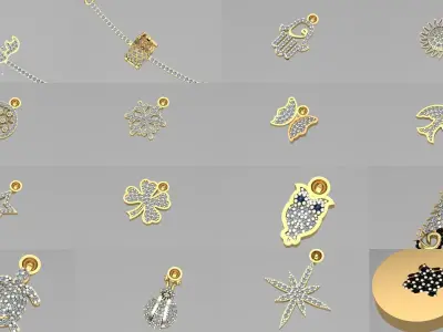 Light pendants 3D Model Pack