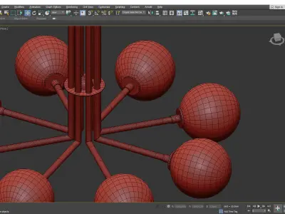 HALO CHANDELIER Low-poly 3D model