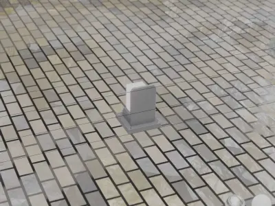 Street Light 8 Bollard 200mm Basic Version 2 Low-poly 3D model