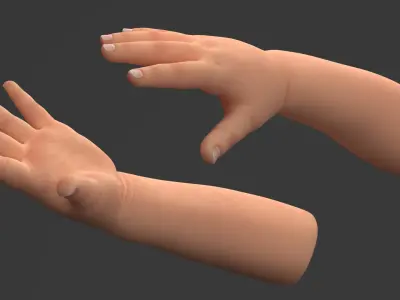  Caucasian Baby Hands 