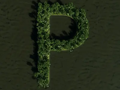 P Alphabet Island 3D model