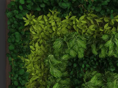 Vertical gardening 07 Low-poly 3D model