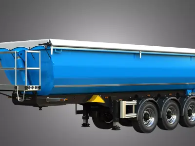 Tipper Semi Trailer 3D model