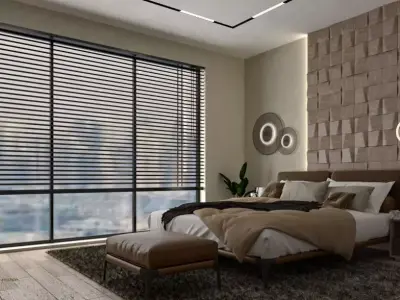 contemporary bedroom 3D model