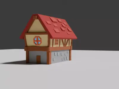 simple house Free low-poly 3D model
