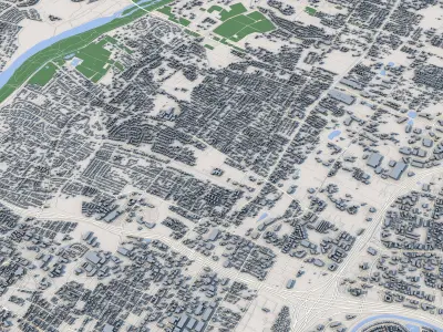 Milwaukee City Wisconsin 3D model