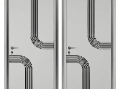 Entrance door set209 3D model