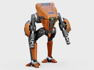 BATTLE DROID TORROUS RIGGED 3D model