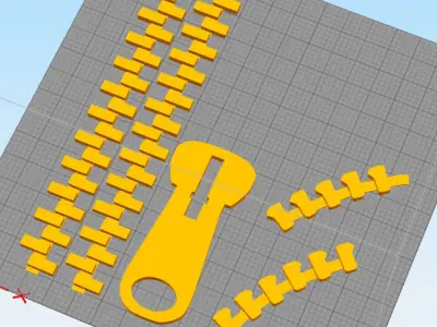 ZIPPED WALL FOR WALL DECORATION 3D print model