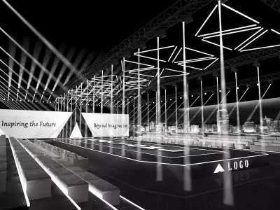 Futuristic Fashion Runway Design 3D model