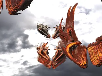 Dantes Lust Wings Collection 3D model