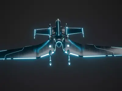 Tron Legacy Light Jet 3D model