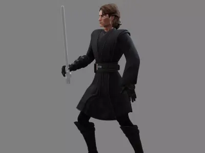 Cartoon Young Space Knight Hero 3D print model