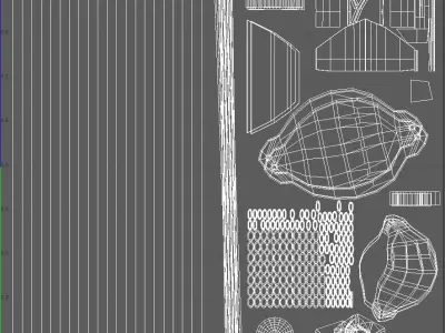 Swing 3D Model set Low-poly 3D model