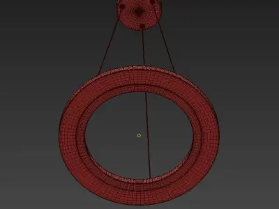 Elan Hyvo 19 12W Brushed Nickel LED Ring Pendant Light 3D model