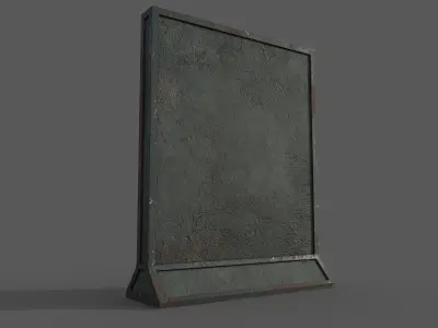 Concrete Wall Barricade Barrier 3D model