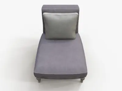 Beige Slipper Chair 3D model