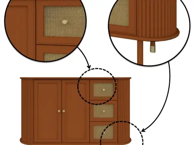 Parametric Sideboard Revit 3D model