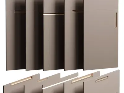 Kitchen faces in the modern style set  001 Low-poly 3D model