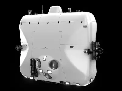 Deep Sea Submarine Low-poly 3D model