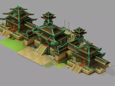 Xiqiao City Palace - Back Hall 3D model