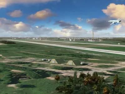 Russian Military Airbase Low-poly 3D model