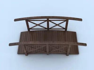 Wooden Bridge 3D model