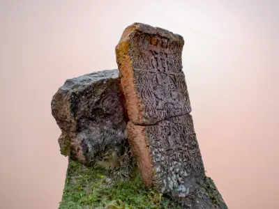 Cross stone 3D model