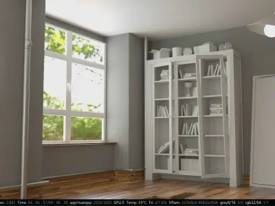 Interior Room 3D Model Low-poly 3D model