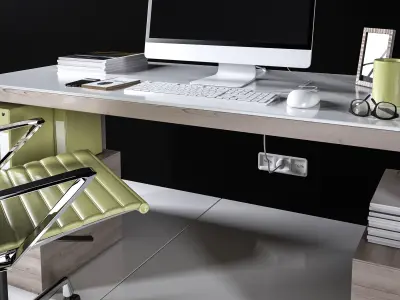 Office Desk - Interior Office Furniture 07 3D model