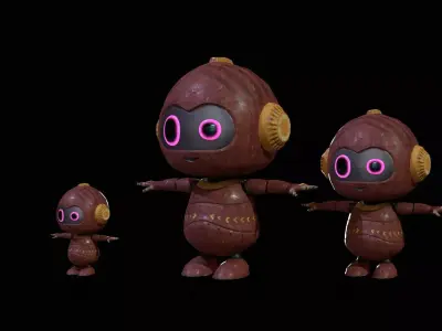 Minirobotic1Pack4 Low-poly 3D model