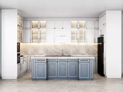 Neoclassical kitchen 3D model