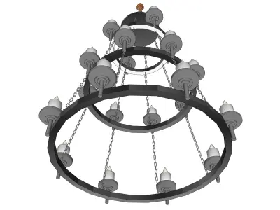 chandelier 07 3D model purchase