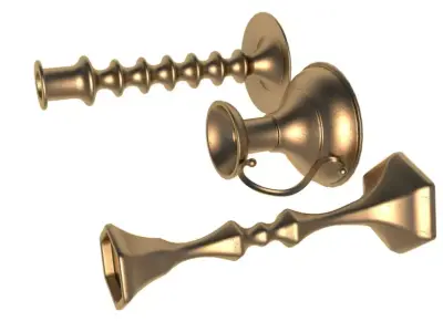 Antique candlestick collection 3D model