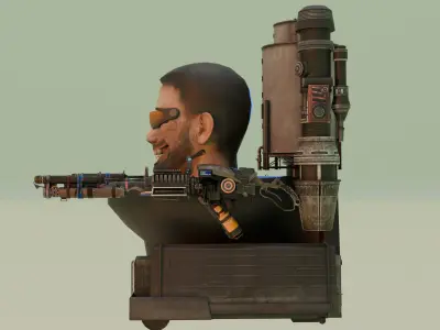 skibidi toilet flamethrower 3D model