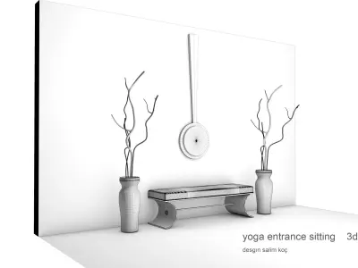  yoga entrance sitting 3d model 3D model