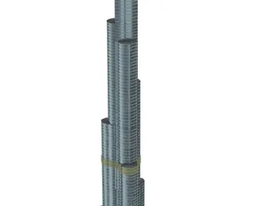 Burj Khalifa Low-poly 3D model