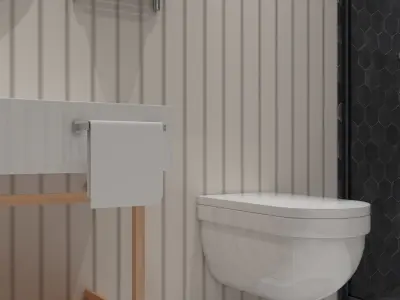 Modern Small Bathroom 3D model