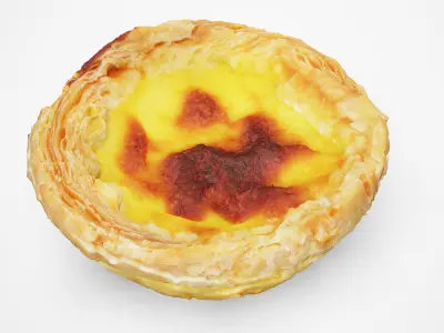 Egg Tart - Photorealistic Scan Low-poly 3D model