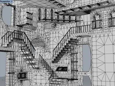 M C Escher Relativity 3D model