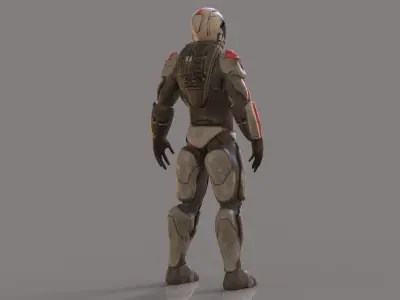 Sci fi Character  Low-poly 3D model