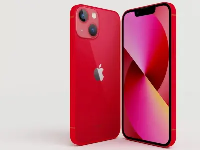 Apple iPhone 13 Red 3D model