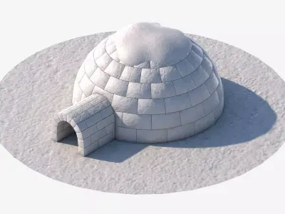 Igloo Low-poly 3D model