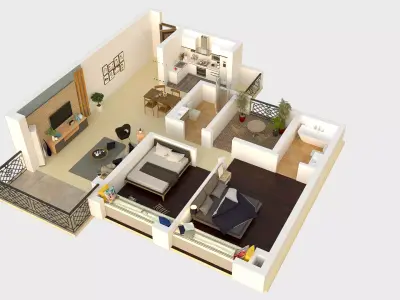 High details floorplan 3D model