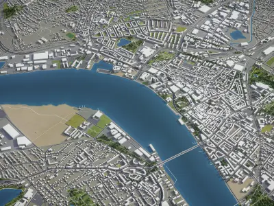 Aalborg  Low-poly 3D model