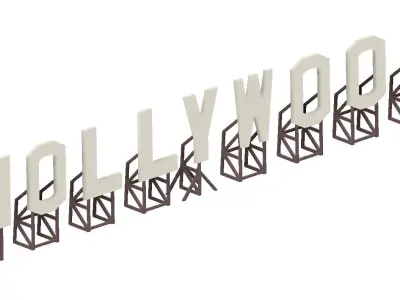 Hollywood sign 3D print model